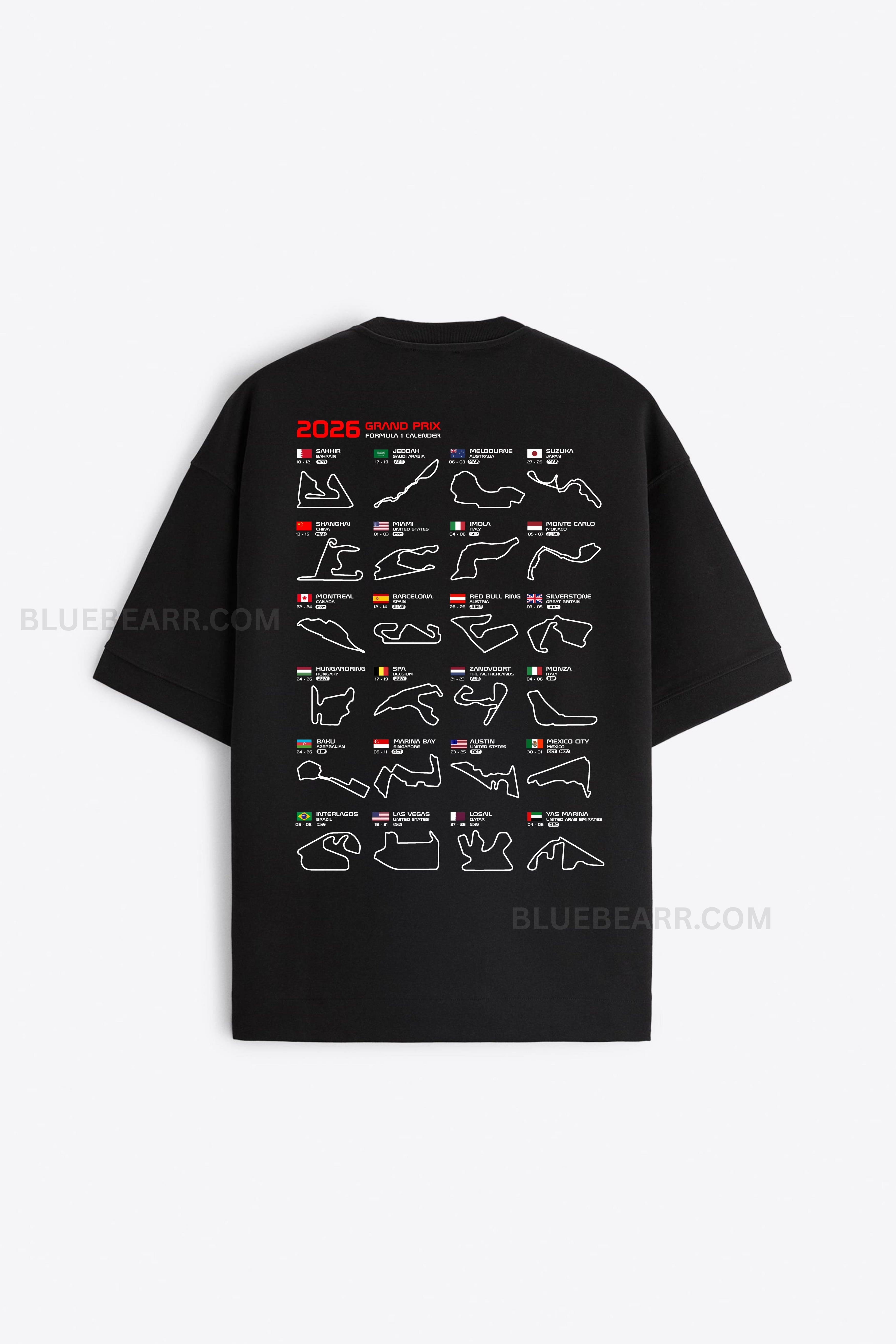 Formula1 2026 Race track (Oversized tshirt)