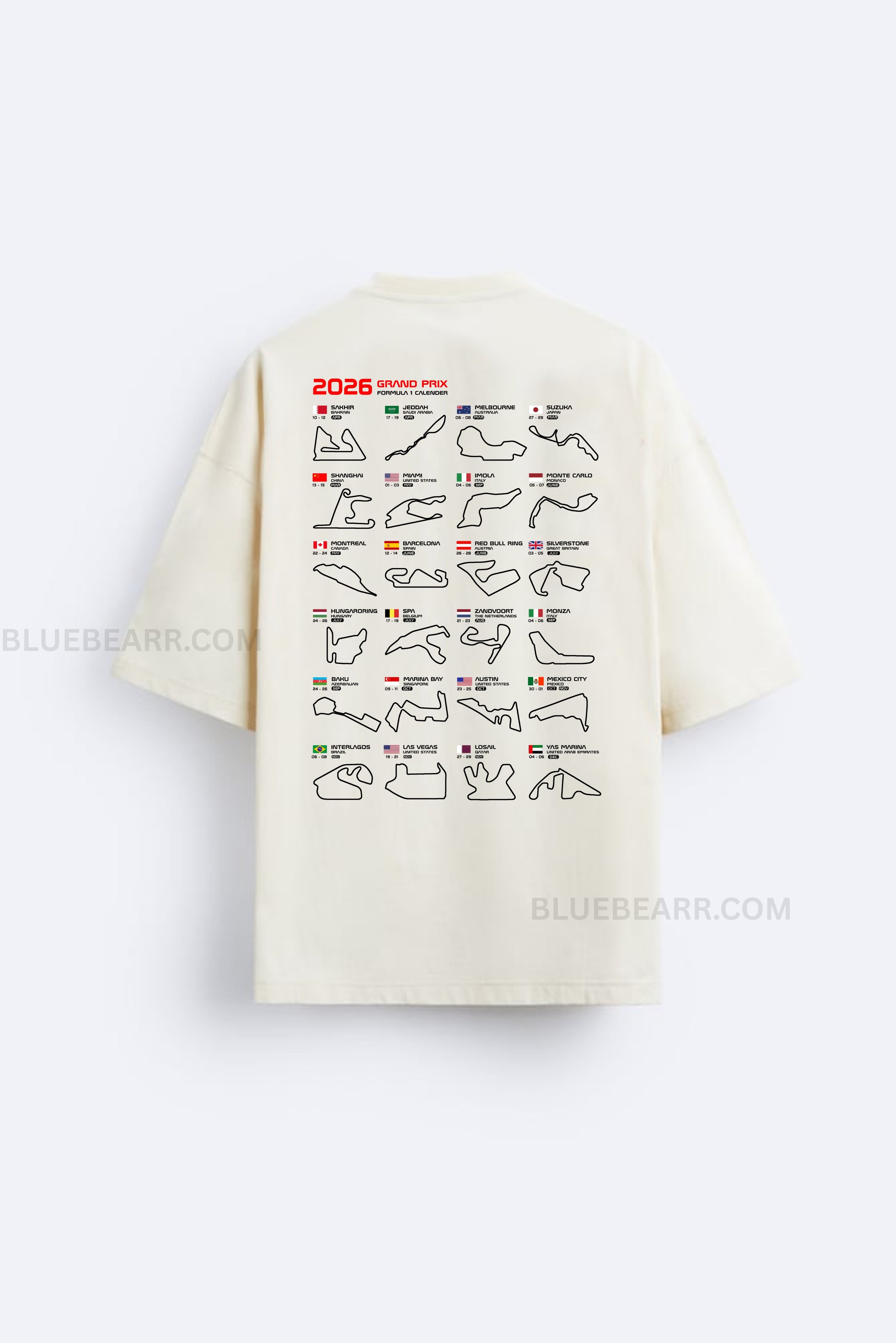 Formula1 2026 Race track (Oversized tshirt)