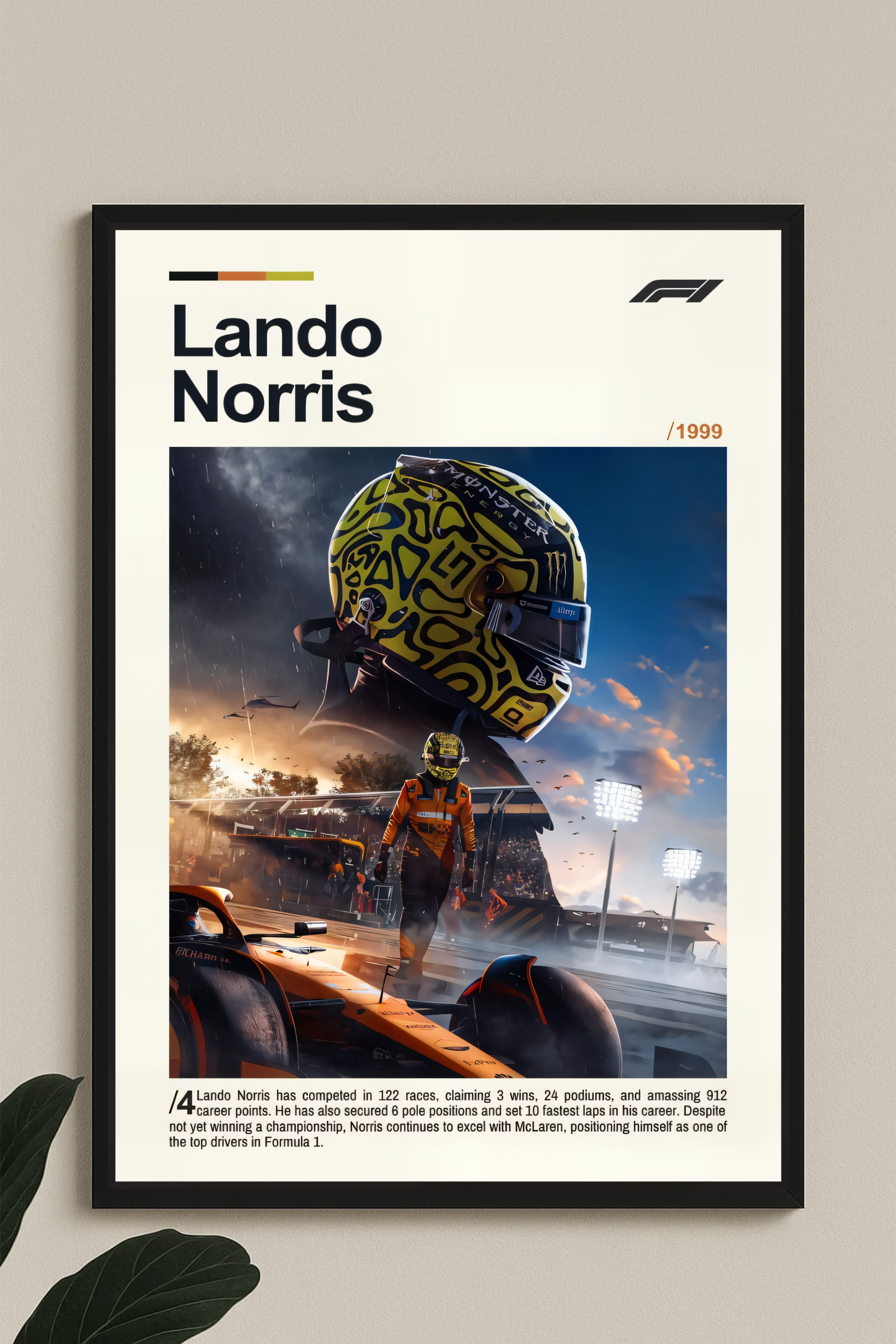 Lando Norris Frame (Wall Decor)
