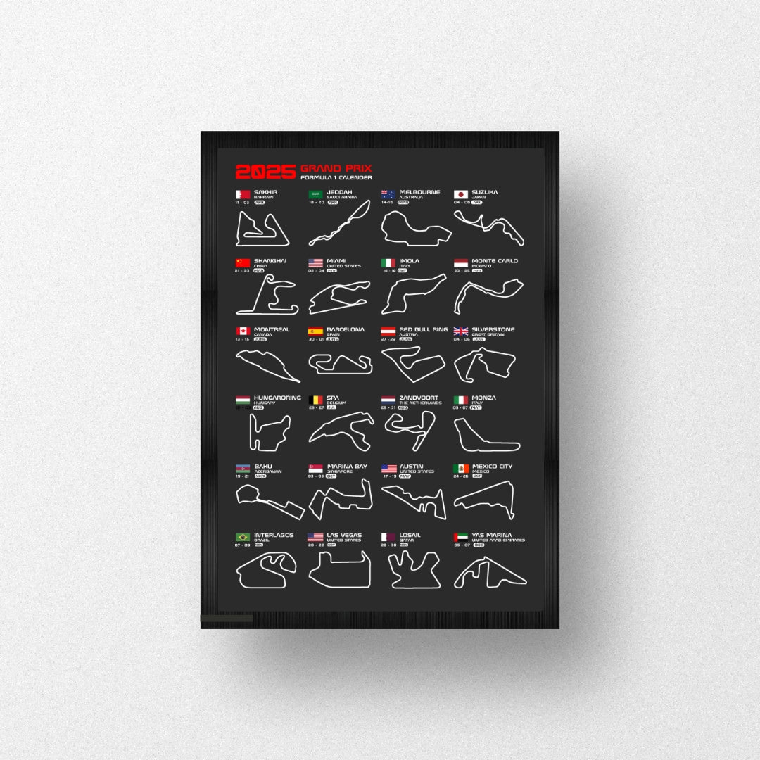 F1 Race Course Frame (Wall Decor)